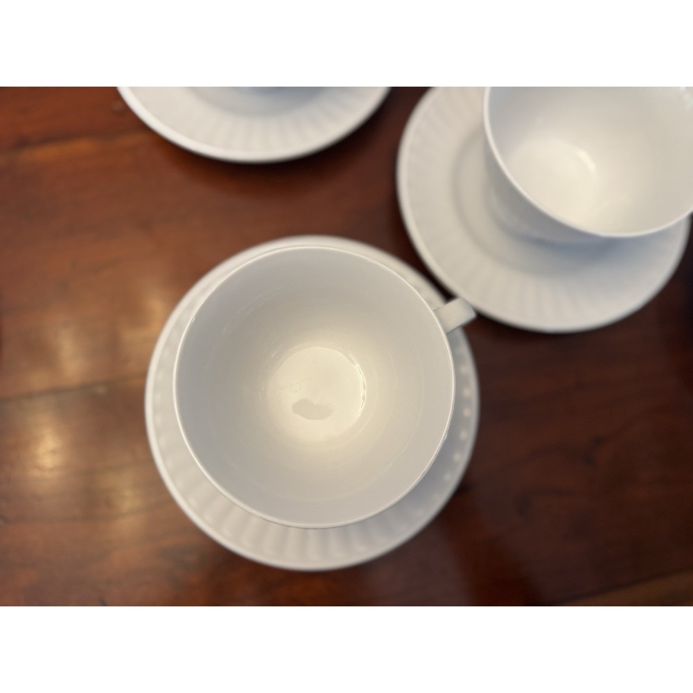 Set of 5, 20 Piece Claremont by Gibson White Place Settings Dinner, Salad, Cup - Picture 9 of 10
